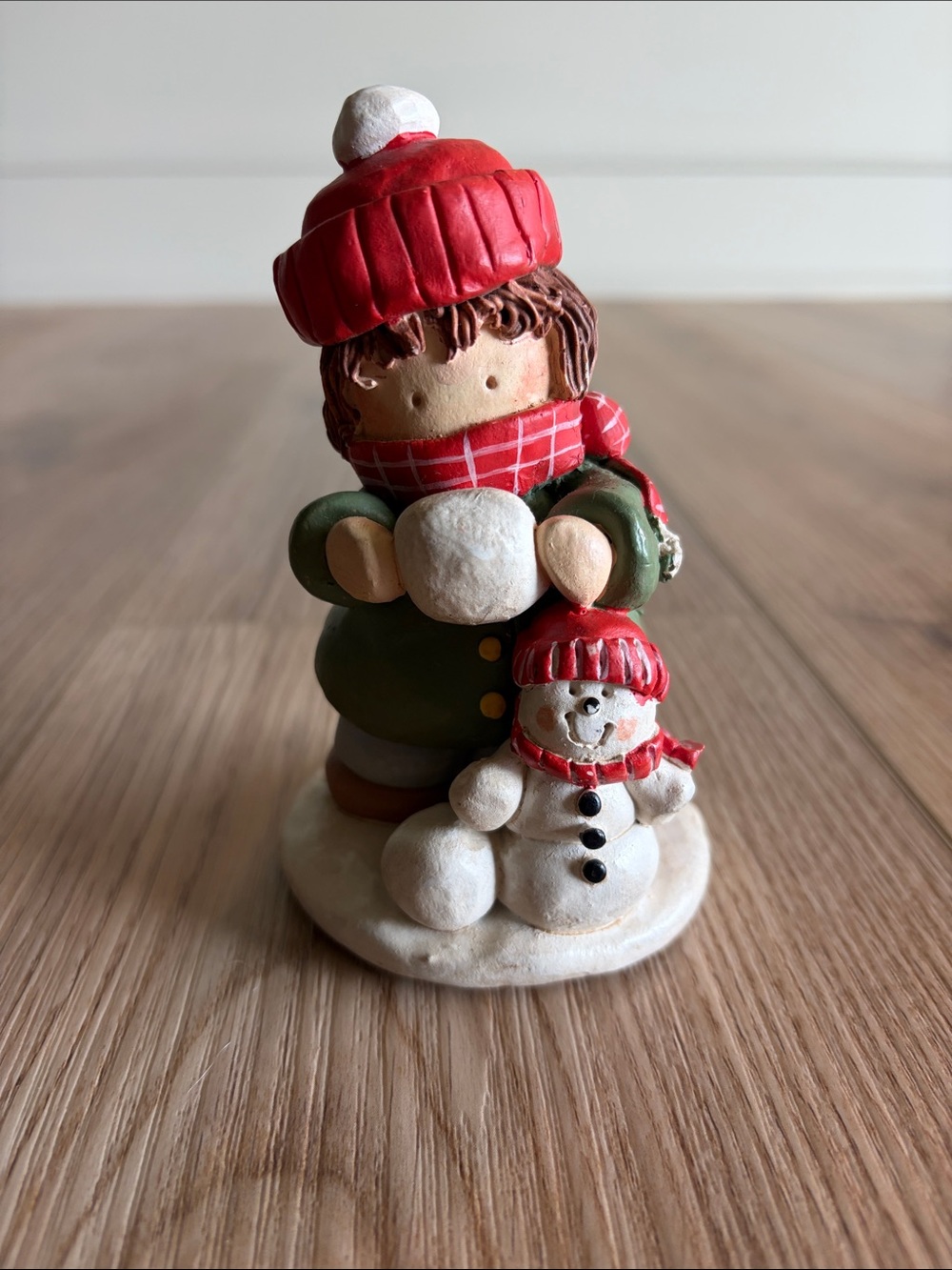 Homespun Hugs Collectible Holiday Snowball Child Figurine